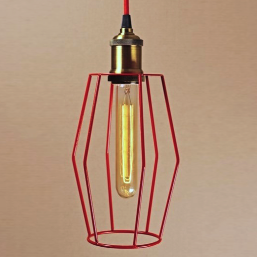 Подвесной светильник Wire Cage Pendant Spauk Red Красный в Самаре | Loft Concept 