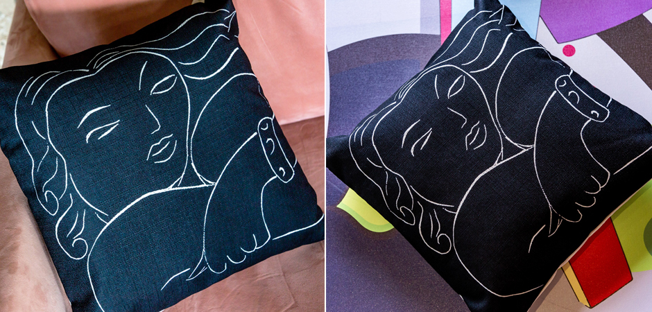 Декоративная подушка White Silhouette Pasiphae Pillow Декоративная подушка White Silhouette Pasiphae Pillow - Loft-Concept в Самаре