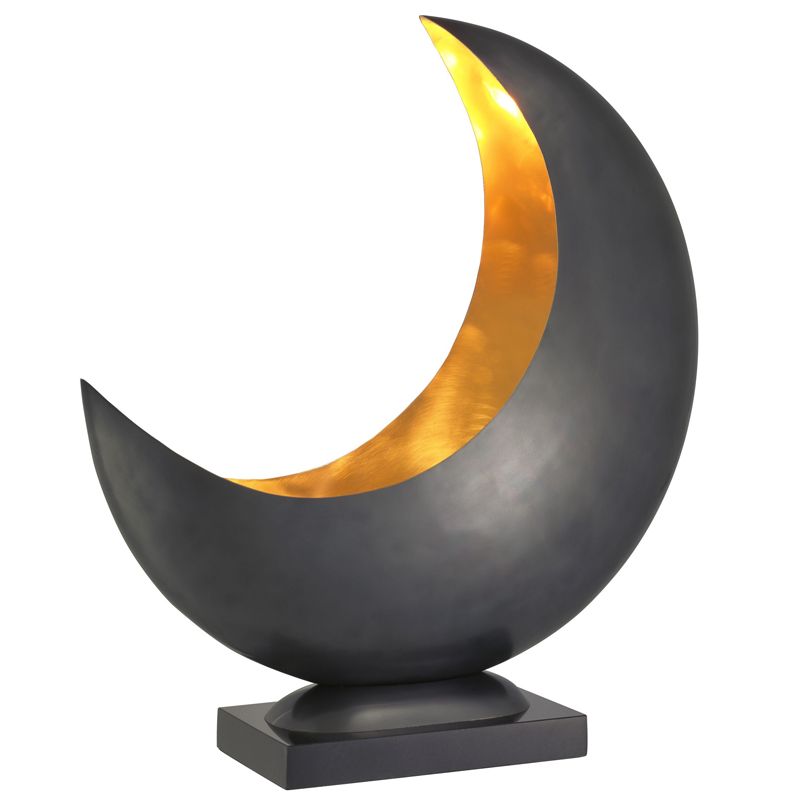 Настольная лампа Eichholtz Table Lamp Half Moon Латунь Черный в Самаре | Loft Concept 