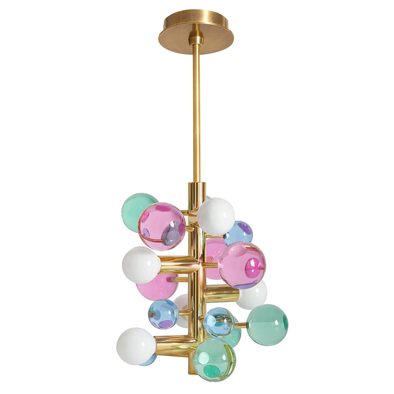 Светильник Jonathan Adler GLOBO FIVE-LIGHT CHANDELIER Multi Золотой Мульти в Самаре | Loft Concept 