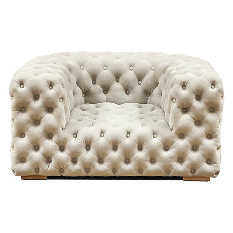 Кресло Soho Tufted Milk Armchair Молочный в Самаре | Loft Concept 