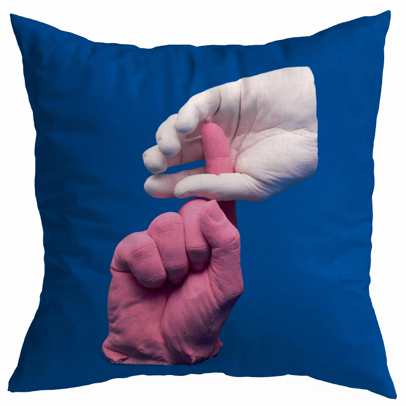 Декоративная подушка Seletti Cushion Hands Синий в Самаре | Loft Concept 