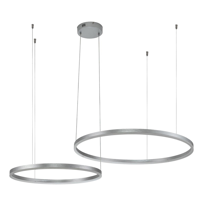 Подвесной светильник Neo Circles Double Silver Серебряный в Самаре | Loft Concept 