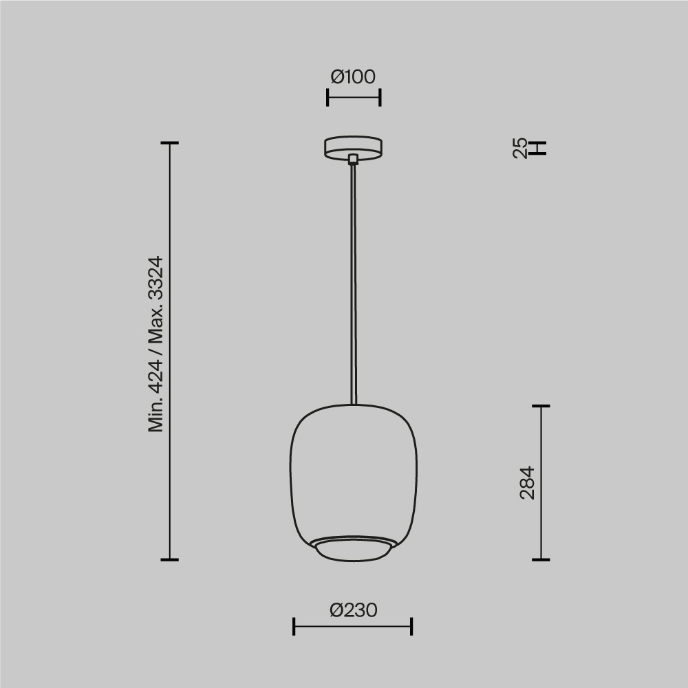 Подвесной светильник Brio Серый 3000К 12Вт в Самаре