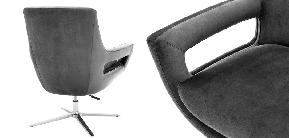 Кресло Eichholtz Swivel Chair Flavio Grey Кресло Eichholtz Swivel Chair Flavio Grey - Loft-Concept в Самаре