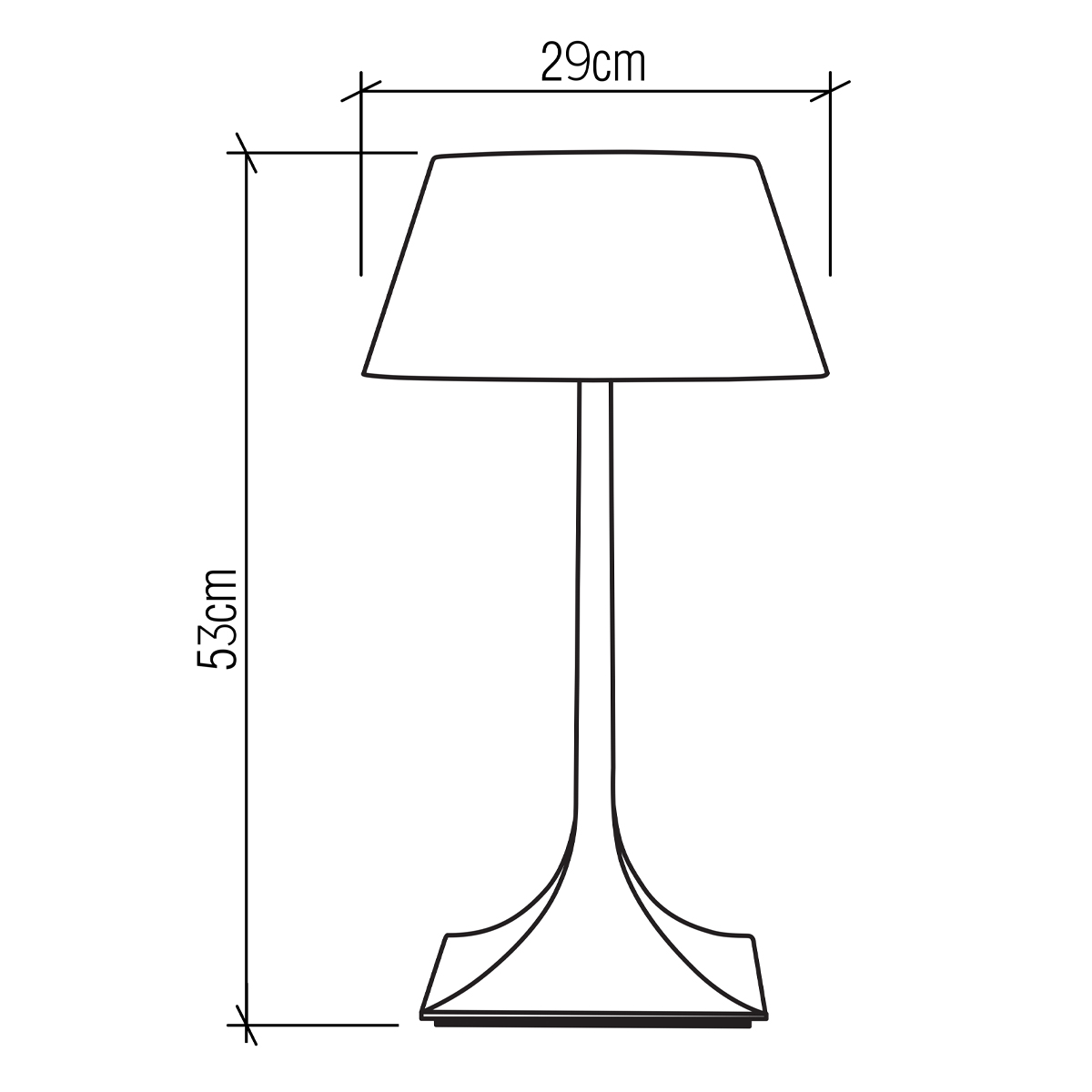 Настольная лампа со скошенным конусовидным абажуром и фигурной ножкой в цвете тик Accord Lighting в Самаре