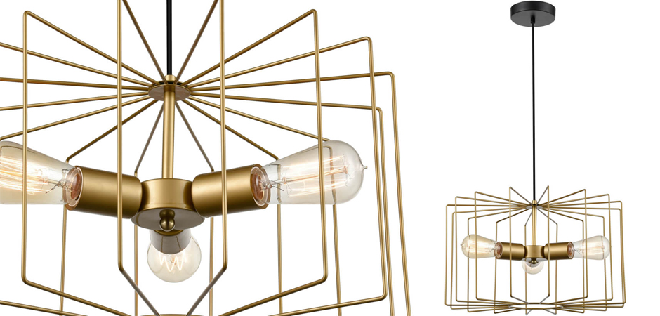 Люстра Cage Wire Color gold Люстра Cage Wire Color gold - Loft-Concept в Самаре