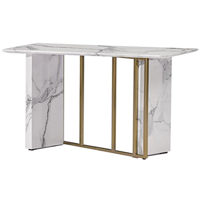 Консоль Marble Corner Белый Латунь Консоль Marble Corner Белый Латунь в Самаре | Loft Concept