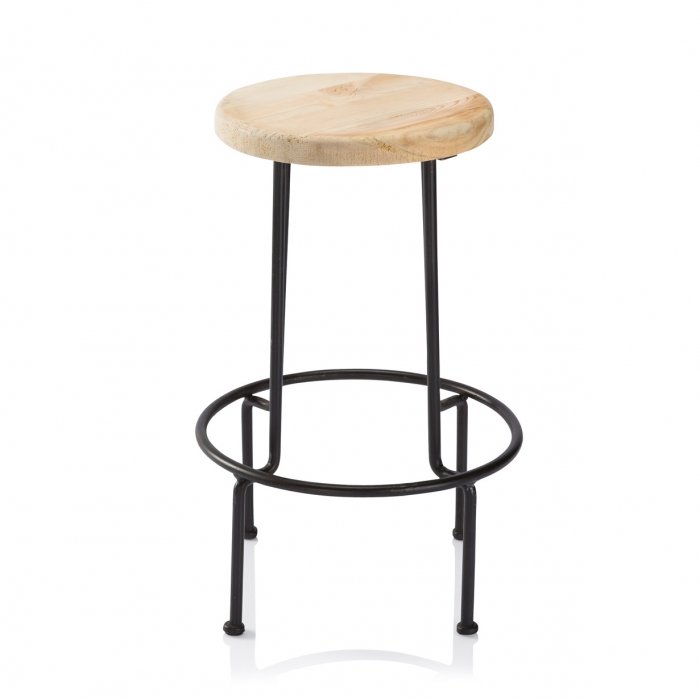 Барный стул Industrial Iron Linden Bar Stool Древесина Черный в Самаре | Loft Concept 