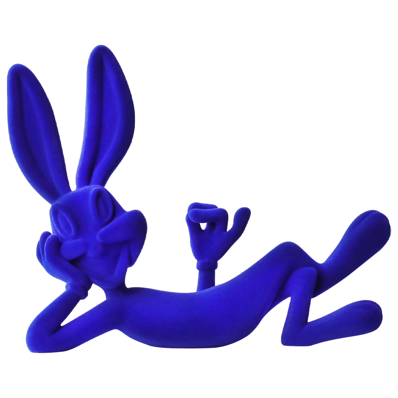 Декоративная статуэтка синий флок Bugs Bunny Blue Statuette Синий в Самаре | Loft Concept 