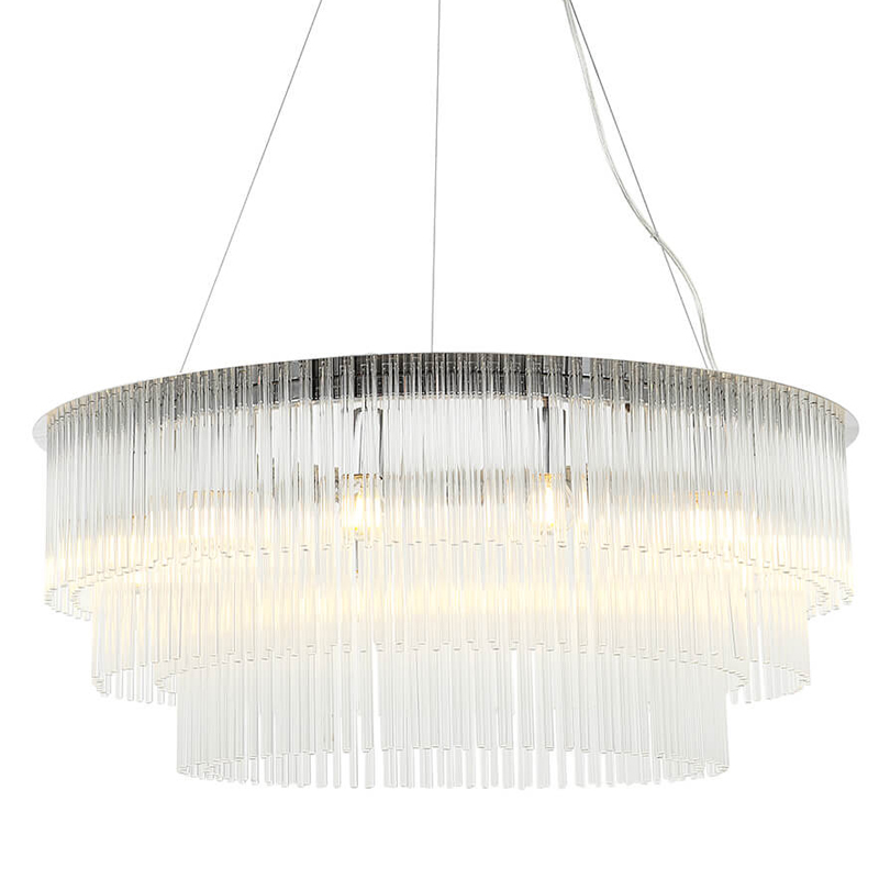 Люстра Harrison Chandelier chrome 12 lamp Хром Прозрачный в Самаре | Loft Concept 