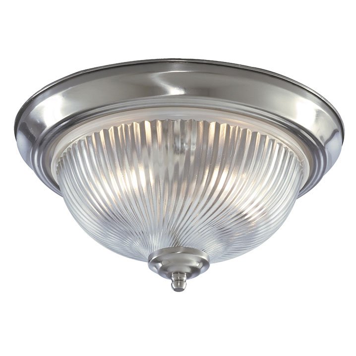 Потолочный светильник Flush Mount Ceiling Light silver corrugated glass Серебряный Потолочный светильник Flush Mount Ceiling Light silver corrugated glass Серебряный в Самаре | Loft Concept