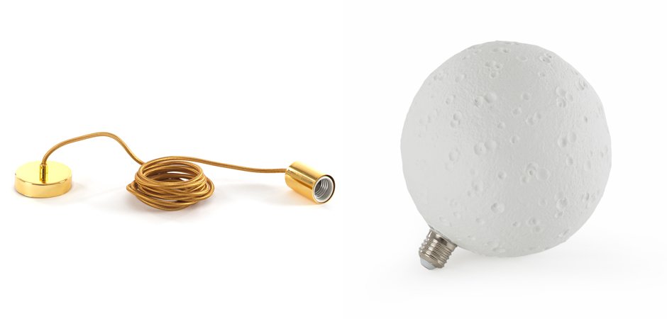 Подвесной светильник Seletti Moon Bulb Big Подвесной светильник Seletti Moon Bulb Big - Loft-Concept в Самаре