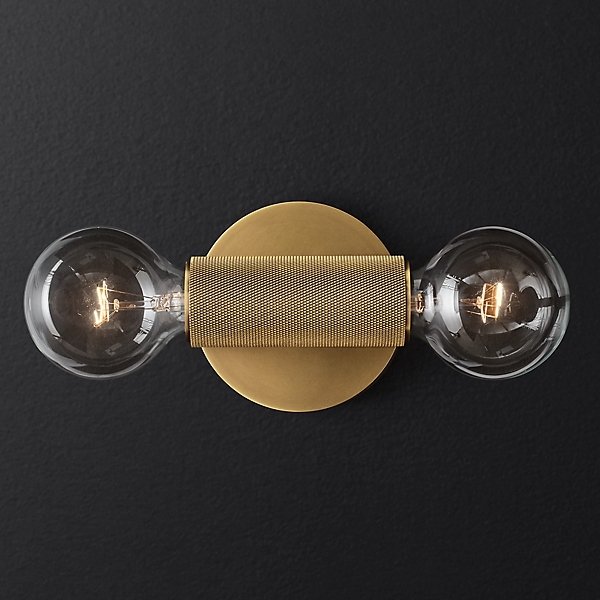 Бра RH Utilitaire Inline Sconce Brass Латунь в Самаре | Loft Concept 