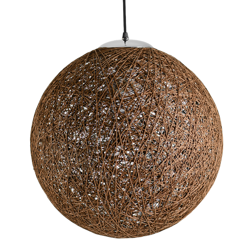 Подвесной светильник Moooi Thread Papier Mache Lamp brown Коричневый в Самаре | Loft Concept 