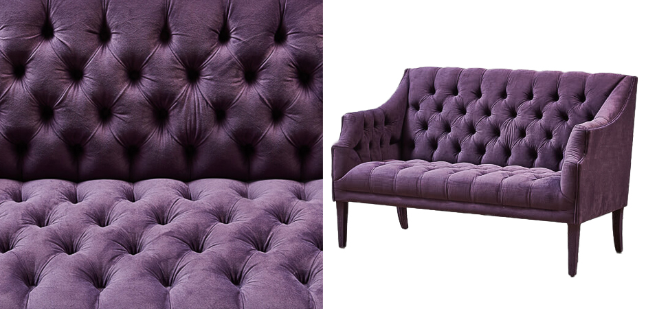 Диван Morton Capitone Sofa лиловый лен Диван Morton Capitone Sofa лиловый лен - Loft-Concept в Самаре