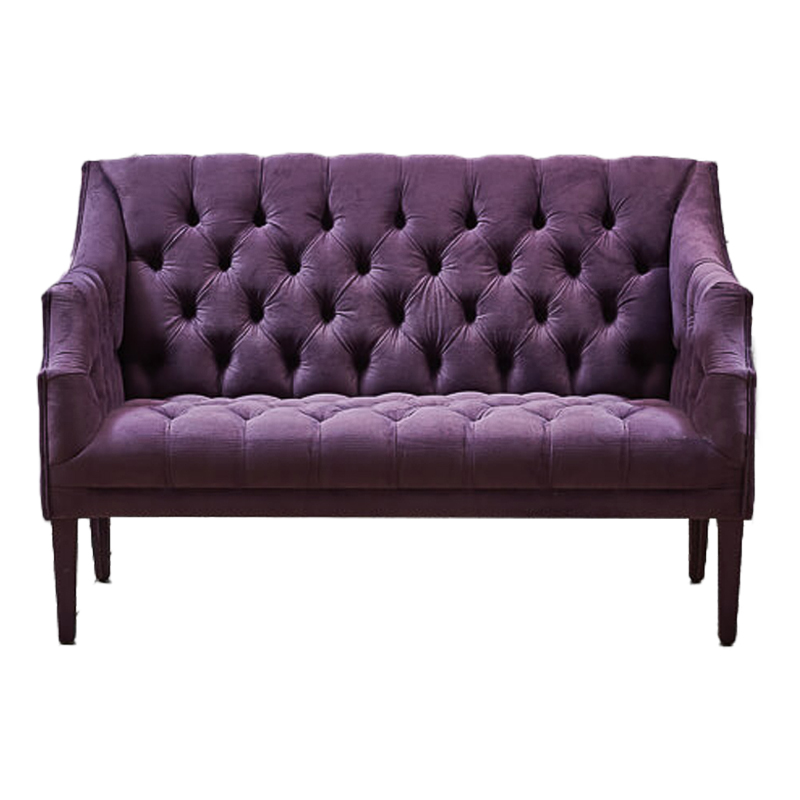 Диван Morton Capitone Sofa лиловый лен Коричневый Лиловый в Самаре | Loft Concept 