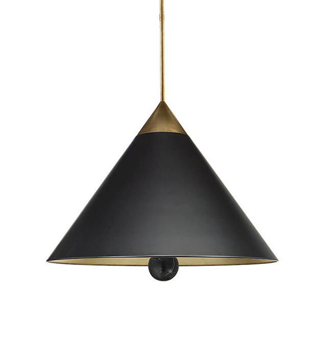 Подвесной светильник Cleo Pendant Brass & Black Черный Латунь в Самаре | Loft Concept 