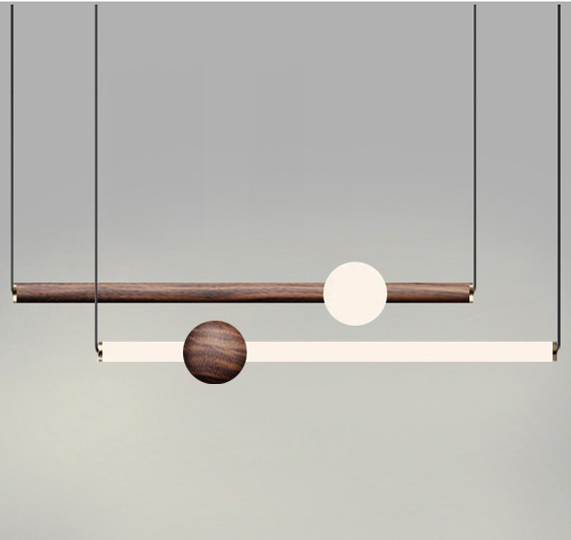 Люстра ORION GLOBE LIGHT wood Коричневый Белый в Самаре | Loft Concept 