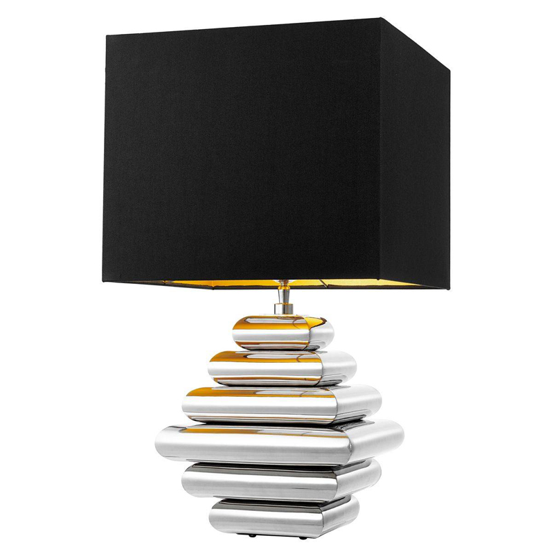 Настольная лампа Eichholtz Table Lamp Belmond Никель Черный в Самаре | Loft Concept 