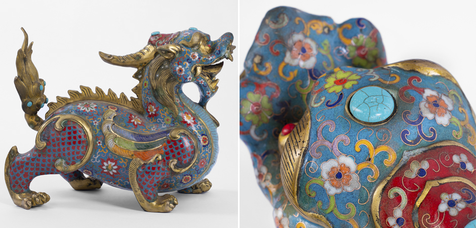 Большой Бронзовый Китайский дракон - фото №1