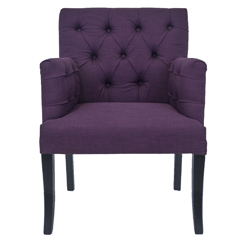 Кресло Addison Chic Armchair purple flax Фиолетовый Черный в Самаре | Loft Concept 