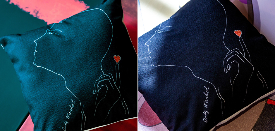 Декоративная подушка White Silhouette Lover Pillow Декоративная подушка White Silhouette Lover Pillow - Loft-Concept в Самаре
