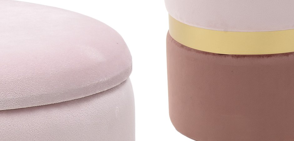 Комплект пуфов Golden Belt Soft Pink & Deep Pink - Loft-Concept в Самаре