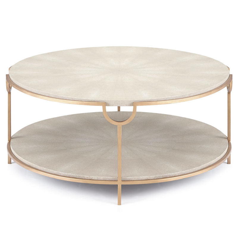 Gaston Stingray Texture Coffee Table Стол Серый скат Золотой Серый в Самаре | Loft Concept 