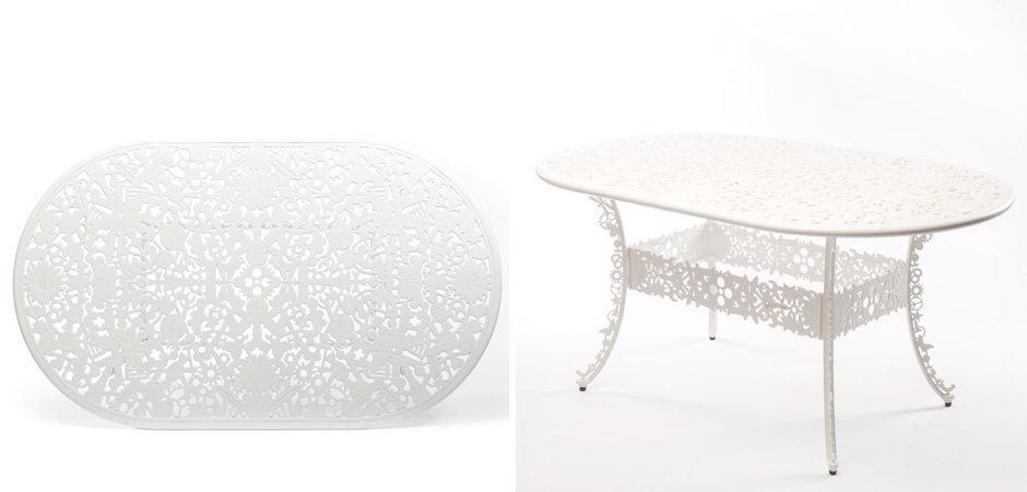 Обеденный стол Industry Collection ALUMINIUM OVAL TABLE – WHITE Обеденный стол Industry Collection ALUMINIUM OVAL TABLE – WHITE - Loft-Concept в Самаре