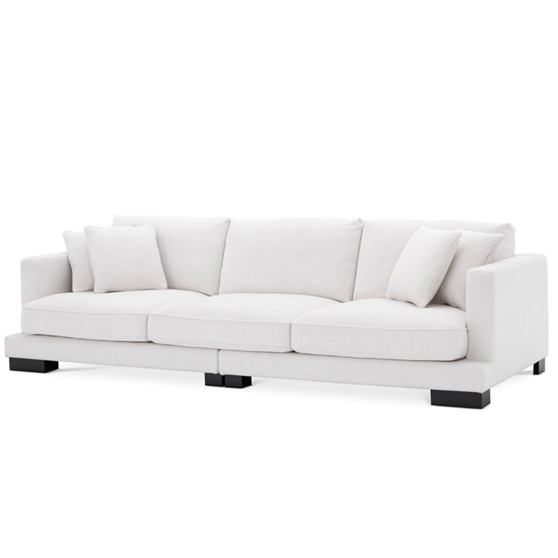 Диван Eichholtz Sofa Tuscany white Белый Черный в Самаре | Loft Concept 