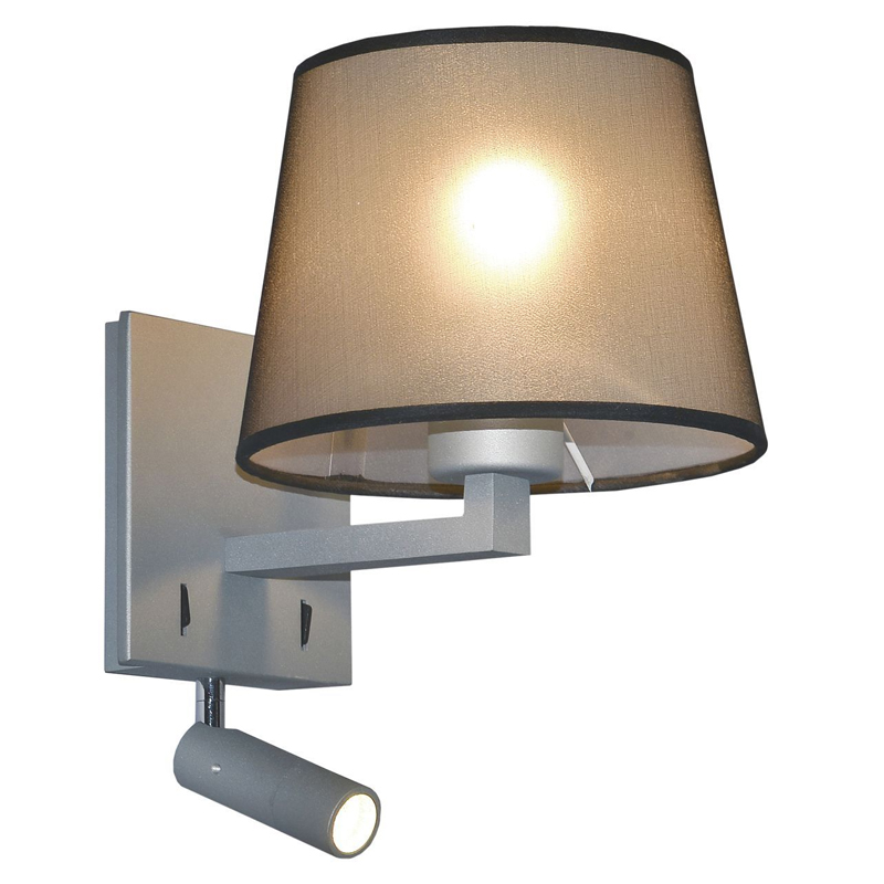 Бра с абажуром и поворотным спотом Trumpet Lamp Grey Серый в Самаре | Loft Concept 