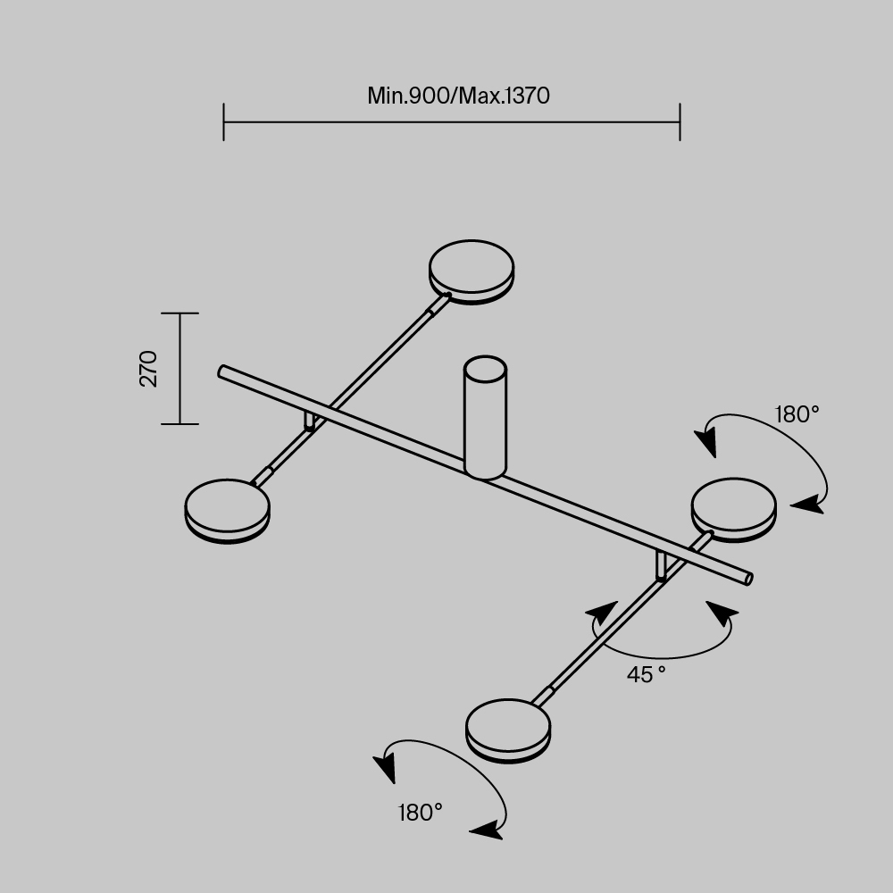 Потолочный светильник Fad 3000К 26Вт в Самаре
