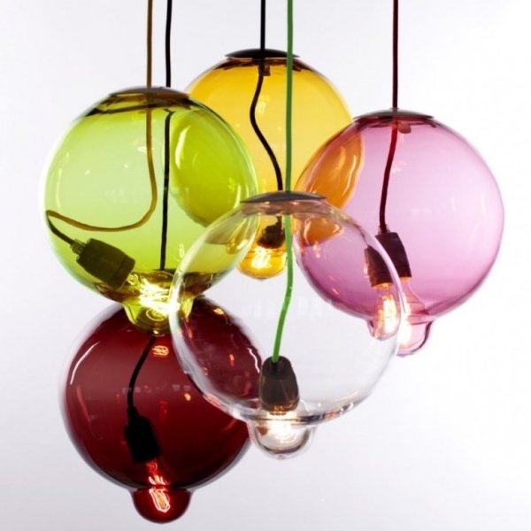 Люстра Cappellini Meltdown Suspension Lamp Прозрачный Янтарь (Amber) Серый (Gray) Синий Красный (Red) Зеленый Розовый (Rose) в Самаре | Loft Concept 