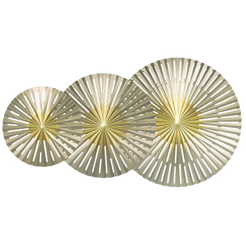 Арт-объект Apollo Gold and Silver Wall Plaque Disc gap 3 Золотой Серебряный в Самаре | Loft Concept 