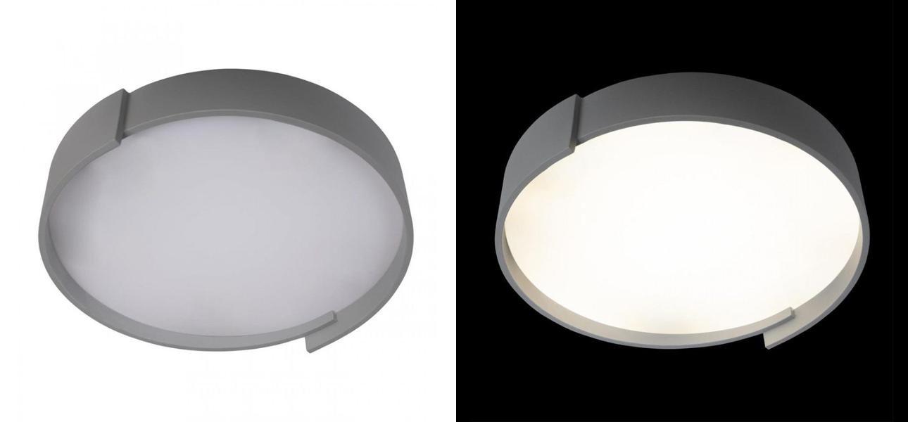 Светильник потолочный круглый Assol cup Gray диаметр 50 - фото №2