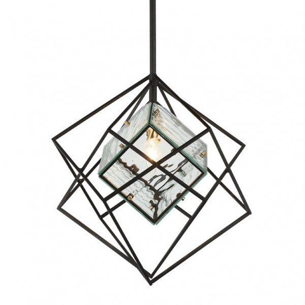 Люстра Glass Cub Pendant 40 Черный в Самаре | Loft Concept 