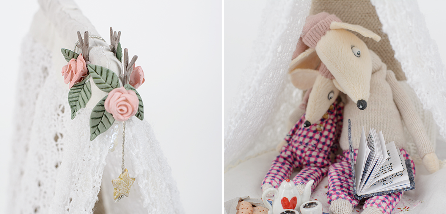 Ночник "Два Мышонка читают сказки"  - фото №1