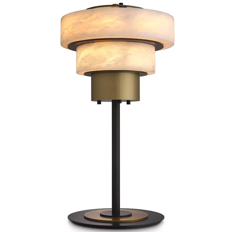 Настольная лампа Eichholtz Table Lamp Zereno Белый Латунь Черный в Самаре | Loft Concept 