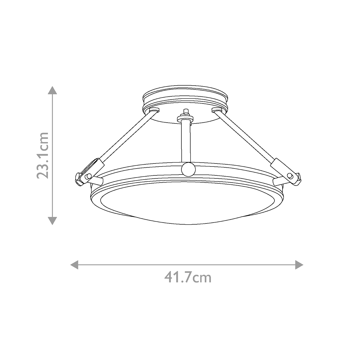Потолочный светильник цвета латунь с плоским круглым плафоном Hinkley в Самаре