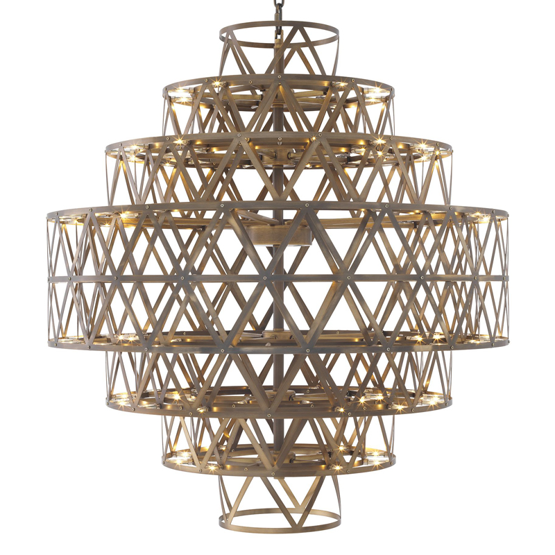 Люстра Eichholtz Chandelier Clinton brass Латунь Античная полированная в Самаре | Loft Concept 