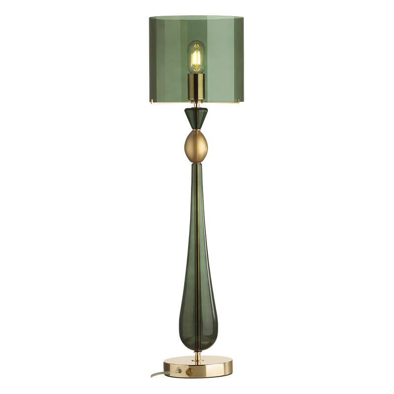 Настольная лампа Roser Green Table Lamp Зеленый Золотой Настольная лампа Roser Green Table Lamp Зеленый Золотой в Самаре | Loft Concept