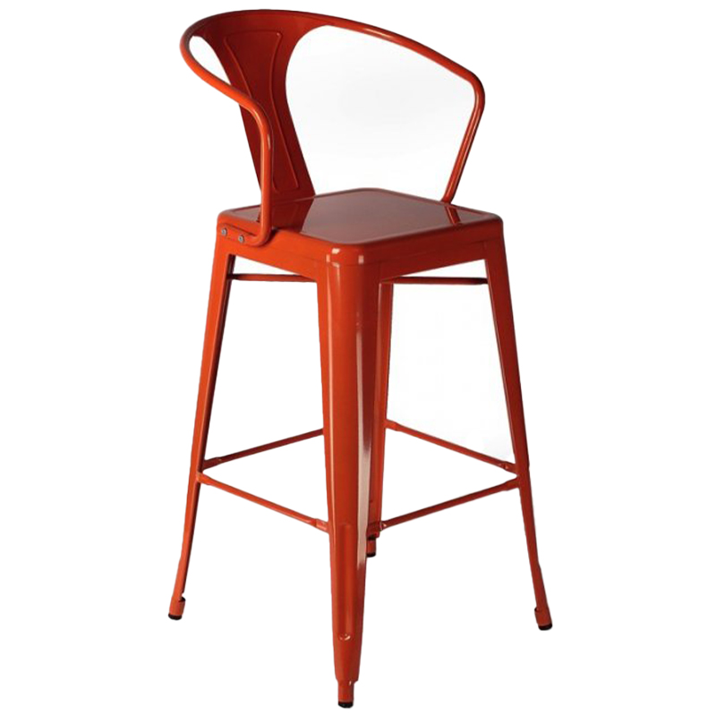 Барный стул Tolix Bar Stool 75 Armchair Backed Черный Оранжевый Красный Желтый Белый в Самаре | Loft Concept 