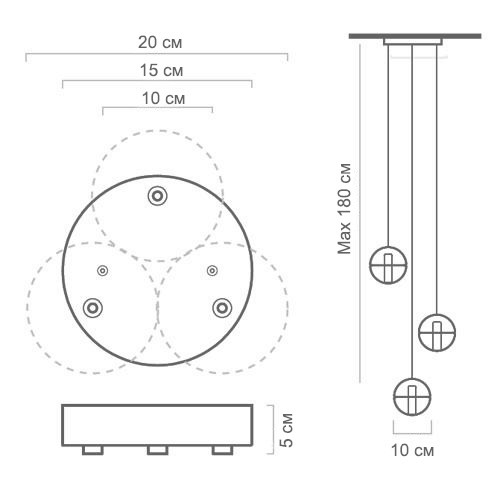 Люстра Bocci 14.3 Three Pendant Led Crystal Glass Ball 3 в Самаре