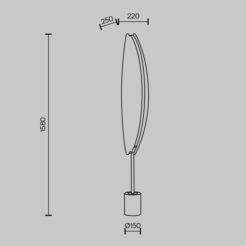 Напольный торшер светодионый Breeze 3000К 33Вт в Самаре