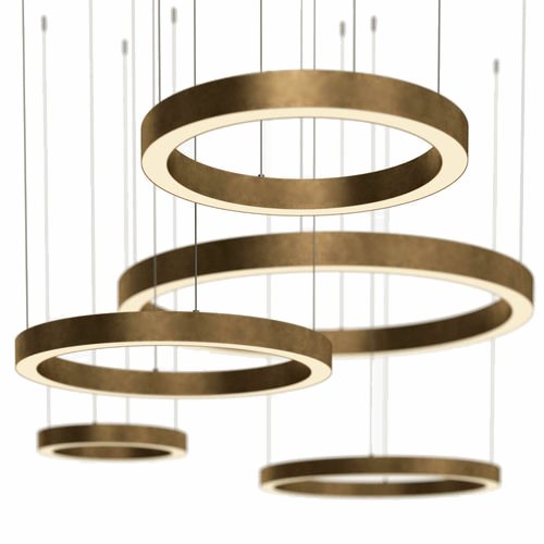 Люстра Light Ring Horizontal von Henge Глянцевое золото Латунь в Самаре | Loft Concept 