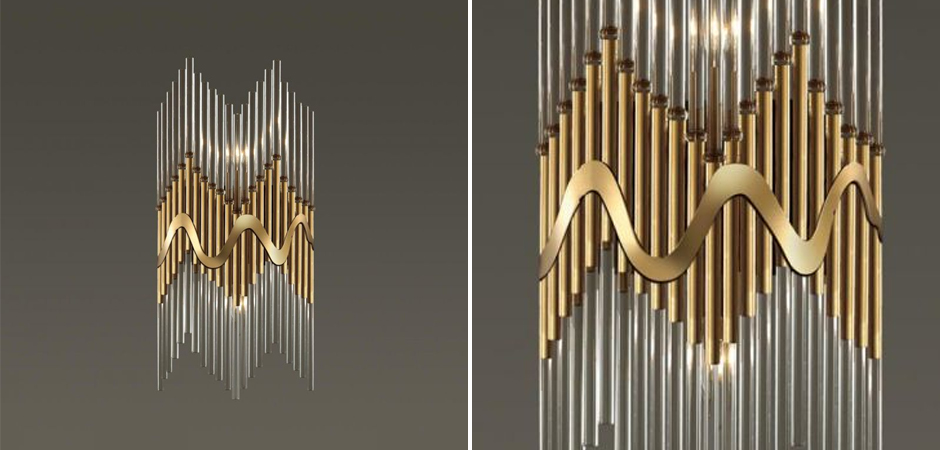 Бра Bronze Pipes стеклянное Бра Bronze Pipes стеклянное - Loft-Concept в Самаре