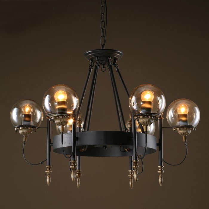 Люстра Globe Trenger Chandelier 6 Черный в Самаре | Loft Concept 