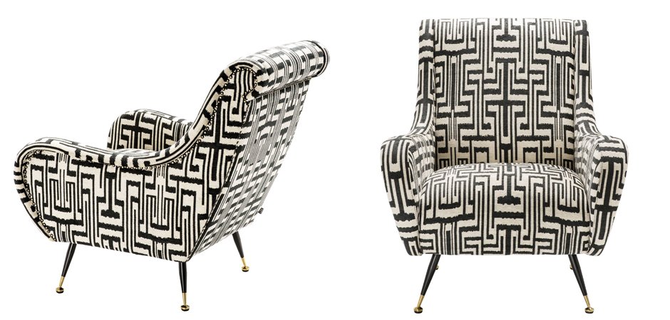 Кресло Eichholtz Chair Giardino Ozbek Black Кресло Eichholtz Chair Giardino Ozbek Black - Loft-Concept в Самаре