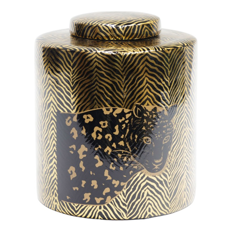 Ваза Leopard Vase black and gold 25 Черный Золотой в Самаре | Loft Concept 